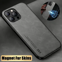Magnet Case For Apple iPhone 11 12 13 14 15 16 17 Pro Max 16e 17e Mini XR XS Max X 8 7 Plus SE SE3 Shockproof Cover Case Funda