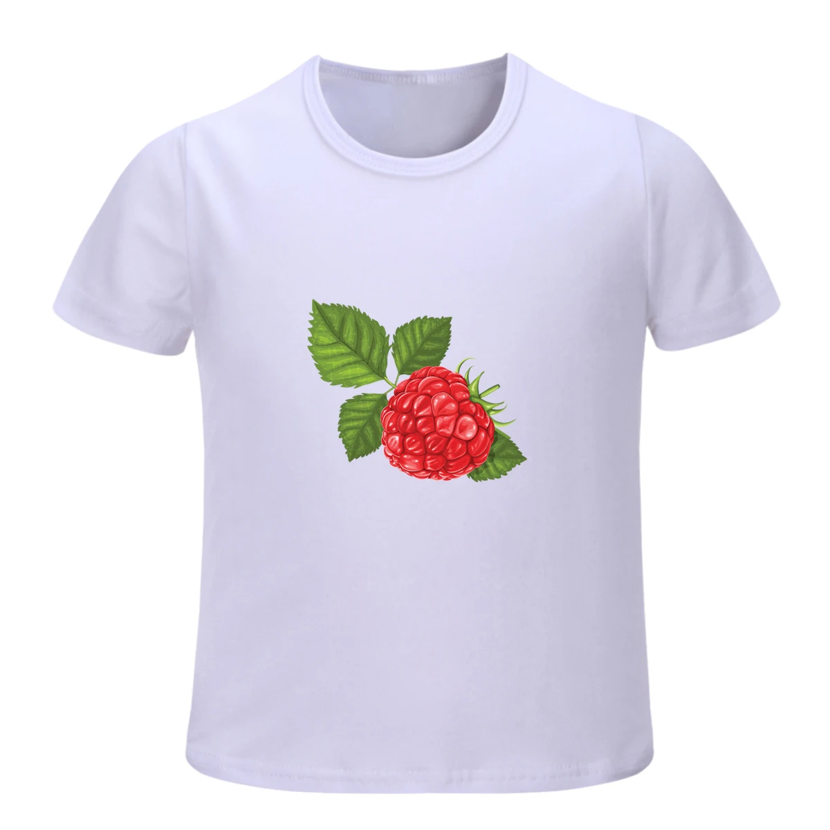 New Summer T Shirt Cute Raspberry Delicious Fruit Children Short Sleeves T-Shirts Kids Print Tees Fun Sweet Girls Clothes Tops