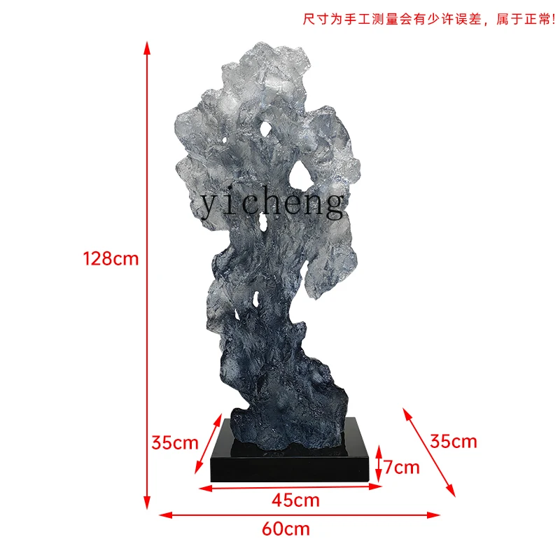 

Yy Transparent Resin Taihu Lake Stone Sculpture Large Floor Ornaments Modern Crafts