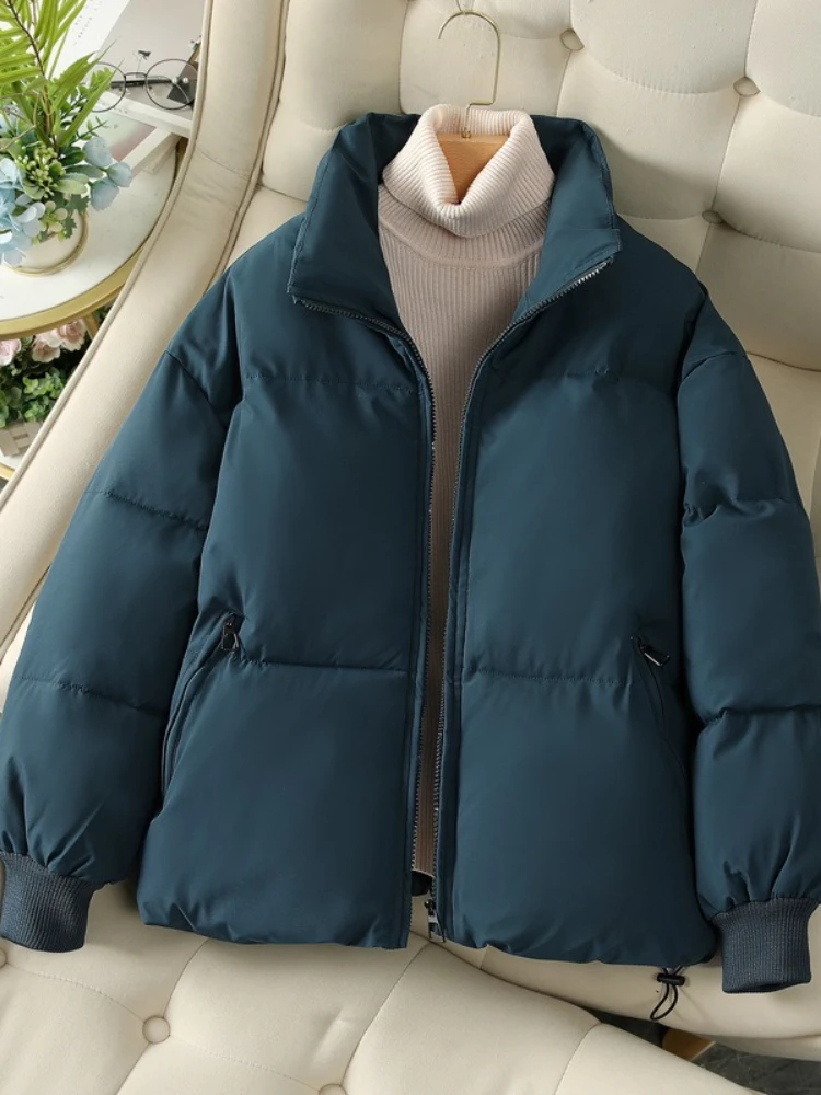 جديد الشتاء سميكة القطن معطف سترة للنساء العصرية تنوعا طالب الكورية نمط فضفاض صالح مبطن سترة قصيرة القامة #6