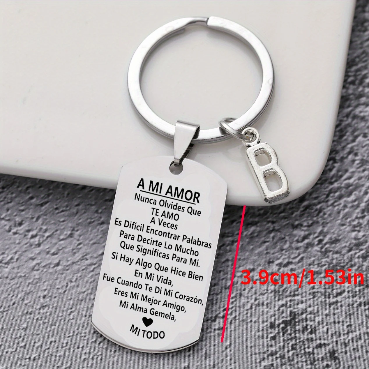 1PC Stainless Steel To My Love Keychain To My Boyfriend To My Husband