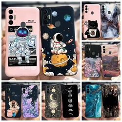 For Tecno Spark 7 KF6 Case For Tecno Spark 7 Pro 7P Spark7 Phone Cover Cute Astronaut Silicone Funda For Tecno Spark7 Pro Bumper