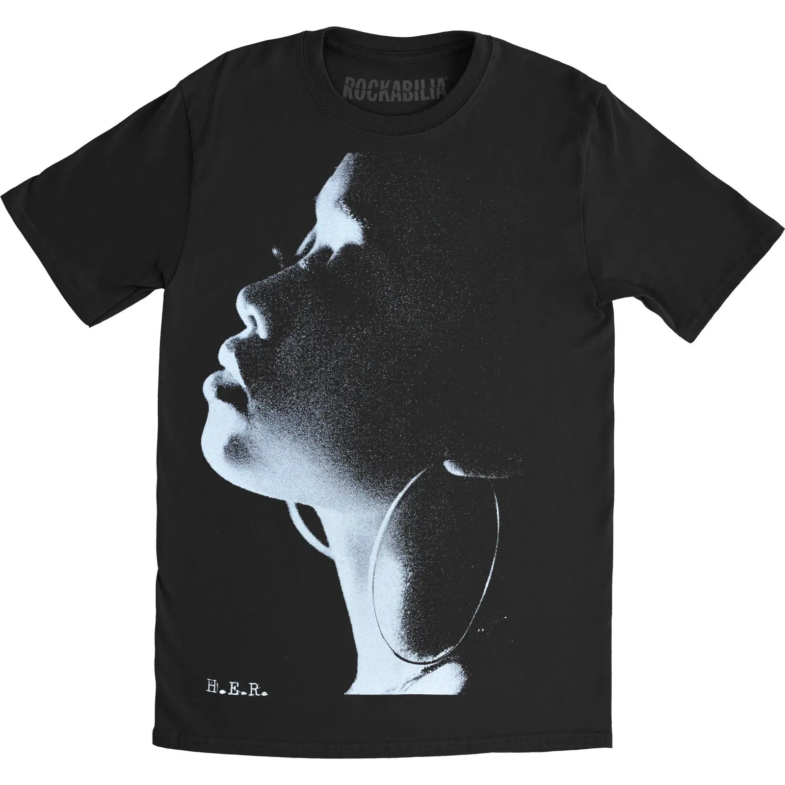 Men's H E R Profile Shot Slim Fit T shirt Large Black