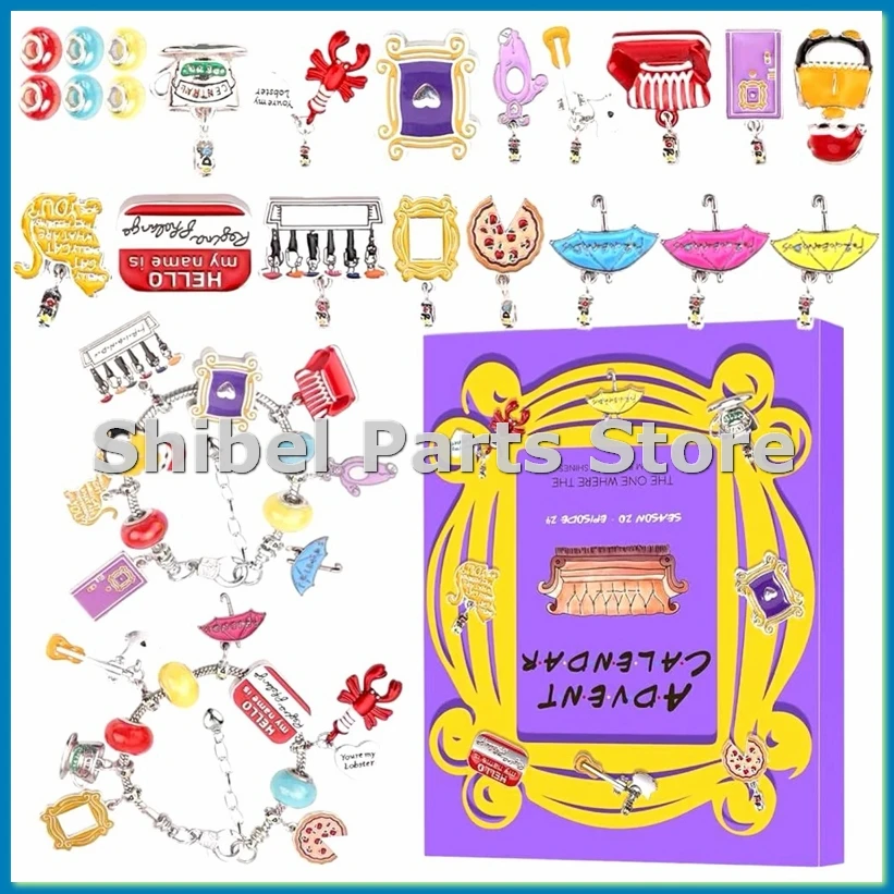 

Advents Calendar DIY Christmas Charm Bracelet Christmas Countdown Calendar TV Show Xmas Gift for Women Girl-A57M