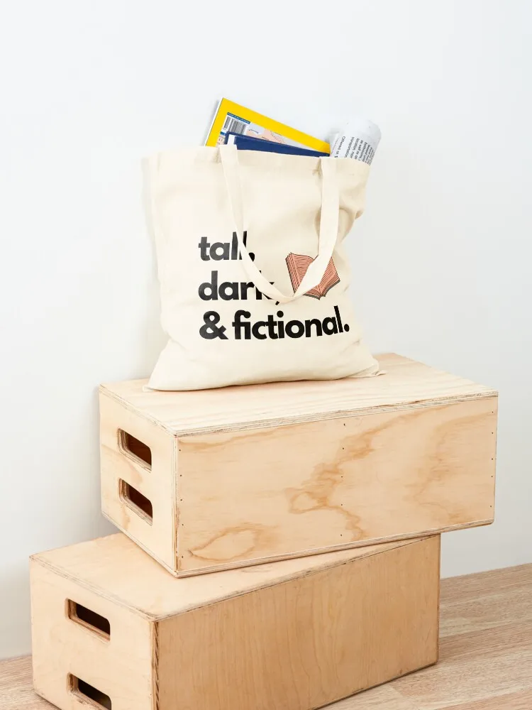 Tall Dark and Fictional Tote Bag Gift bags canvas bags reusable grocery bags ecological