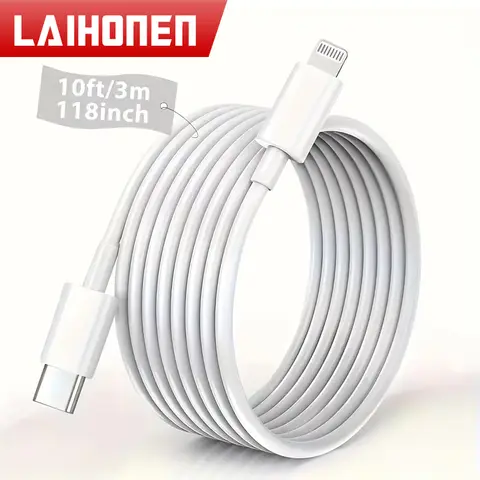 LAIHONEN UsB C vers Lightning 1 Pack UsB C Lightning 1m 2m 3m câble C à L charge rapide pour MacBook Pro pour iPhone 14 Pro Ma
