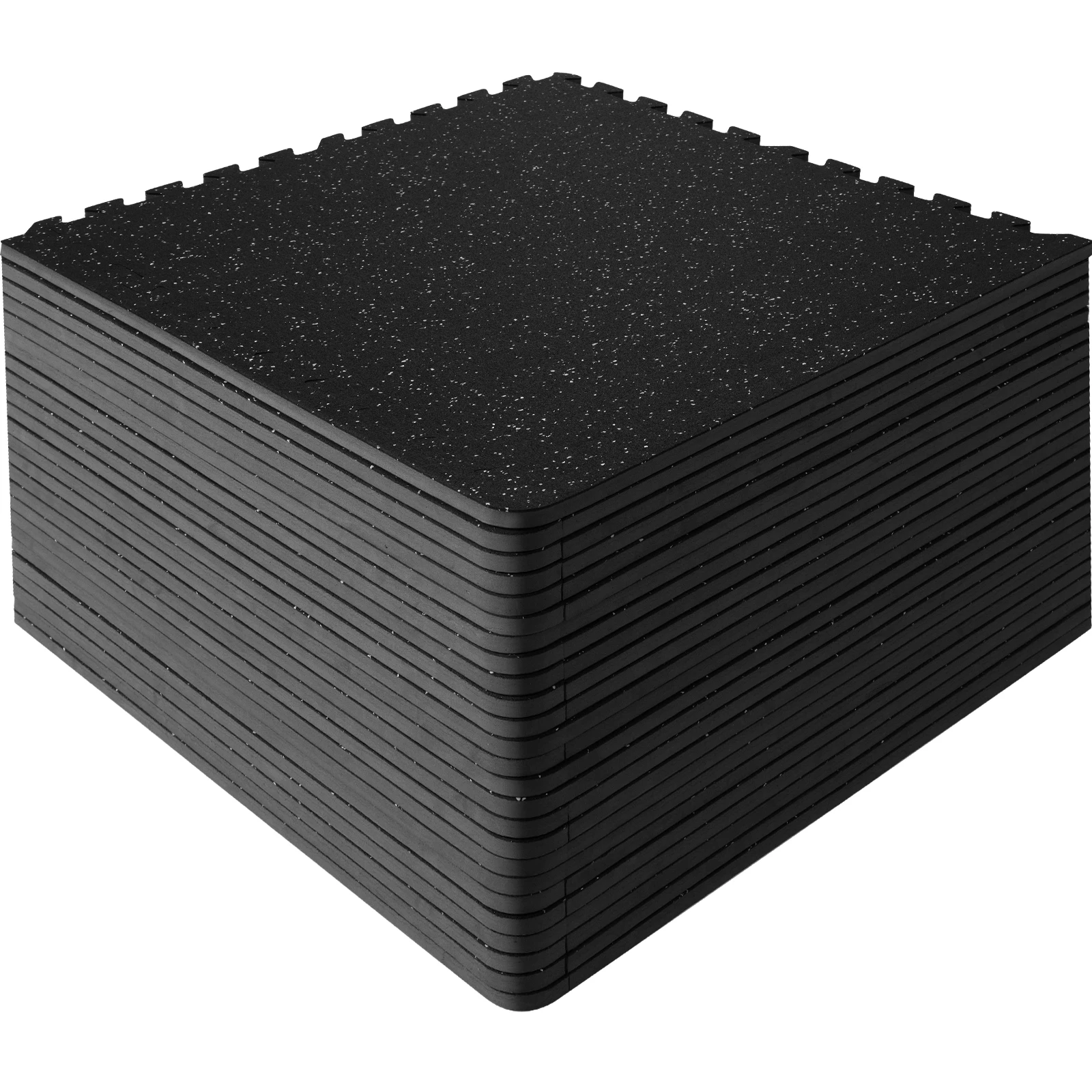 

25/12/6 PCS 1/2 inch Thick Gym Floor Mats EVA Foam & Rubber Top Interlocking Workout Floor Mats Waterproof Mats