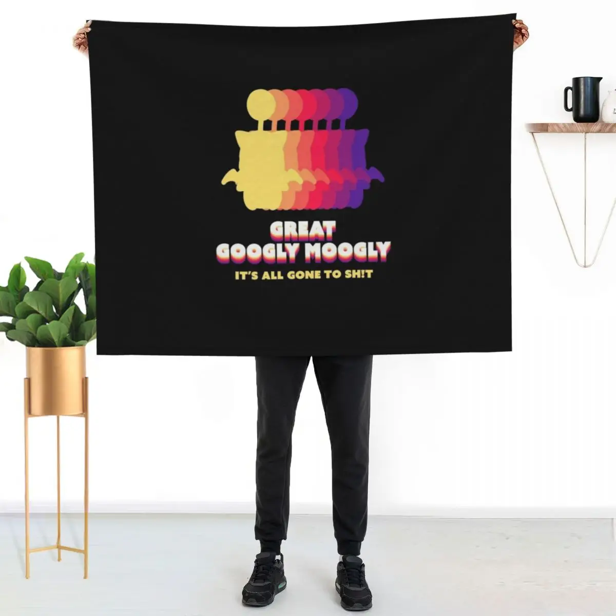 

Great Googly Moogly FFXIV FF14 MMO Throw Blanket Compact Warm Blanket for Car Road Trip