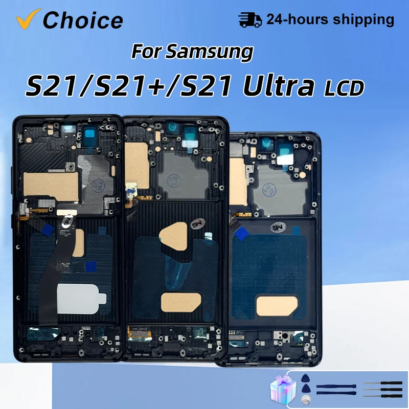AAA+ TFT For Samsung Galaxy S21 Ultra Display Touch Scree S21 LCD SM-G998B Digitizer Assembly For S21 Plus LCD Replacement Parts
