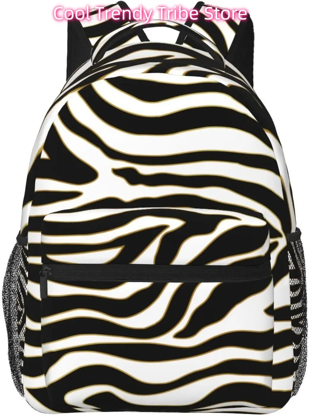 

laptop bag back to school Cute Zebra Print Lightweight Laptop Backpack Lightweight Multipurpose Travel Casual Daypack Unisex Col