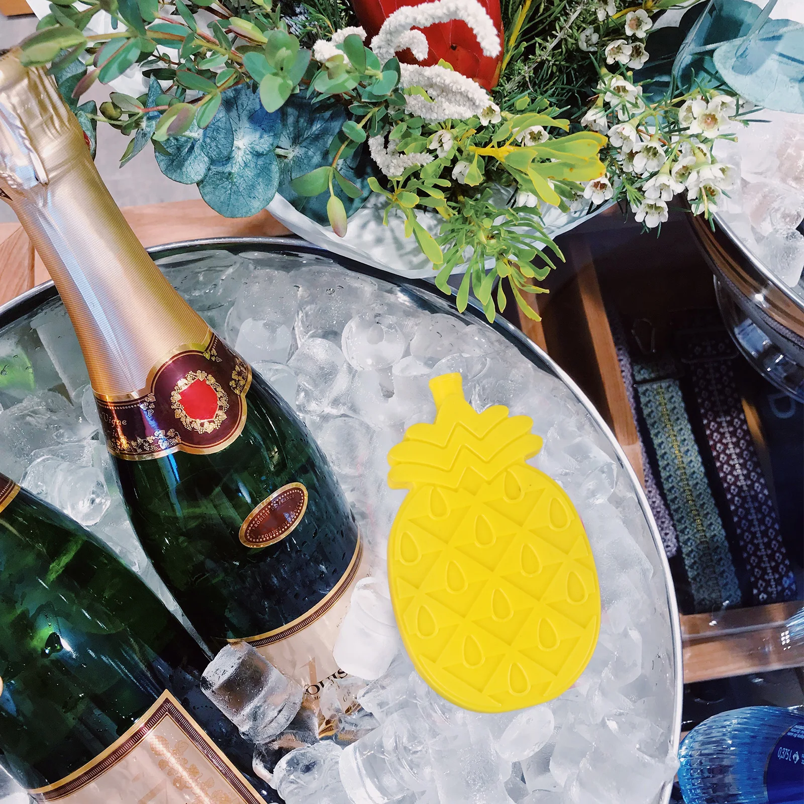 

3 Pcs Ice Box Cold Storage Creative Fruit Pineapple Watermelon Cactus Reusable Beverage Cooler Case Picnic Bag Freezer Ice