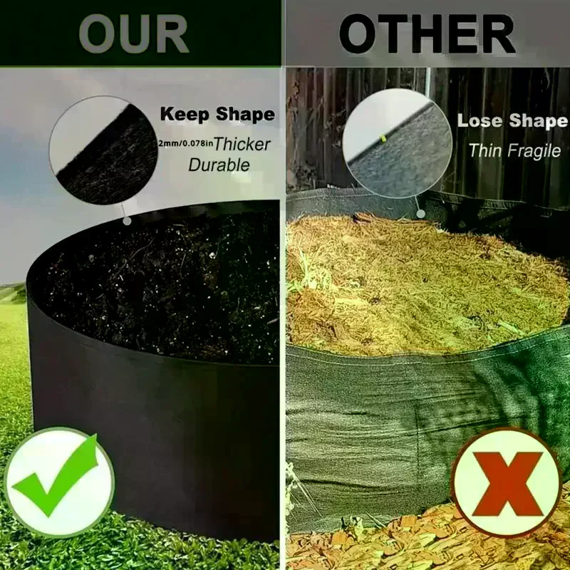 Thickened Planting Bags For Vegetables, Pots For Balconies And Gardens, Seedling Bags, Large Non-woven Fabric Planting Bags