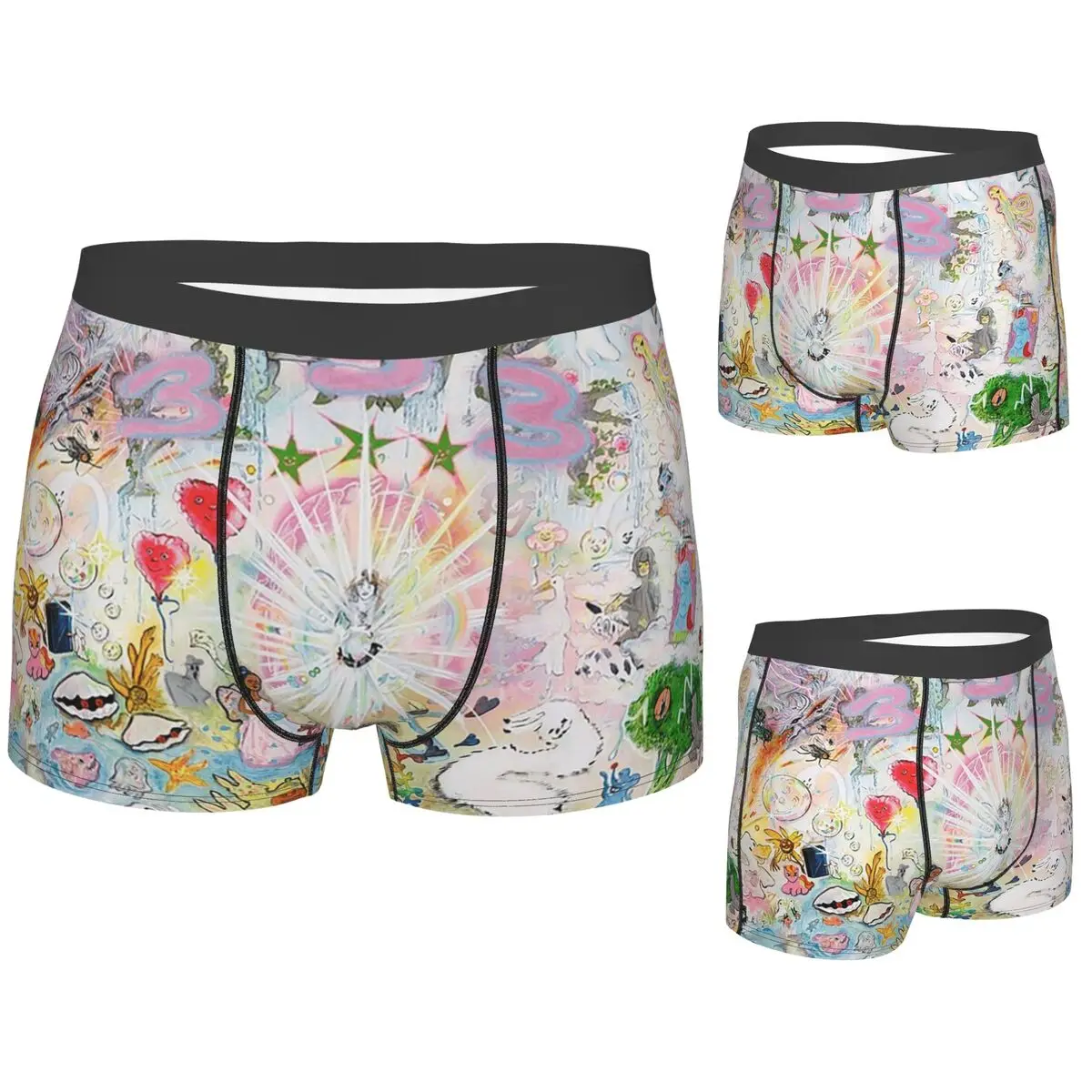 

Boxer Underpants Shorts Drain Gang Bladee 333 Album Cov Panties Men Comfortable Underwear for Homme Man Boyfriend Gifts