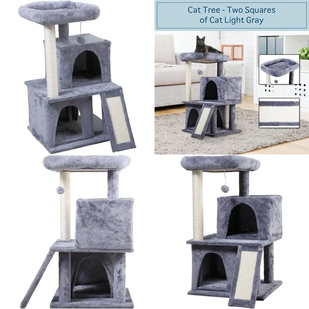 

Dual-Level Feline Haven with Perch and Climbing Ladder for Playtime and Relaxation