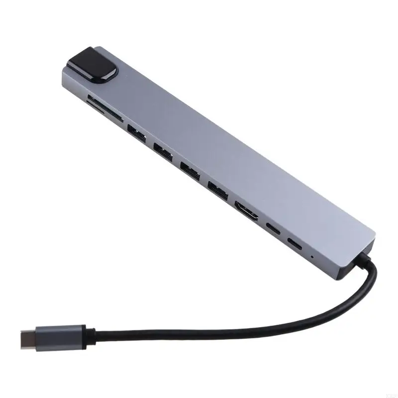 

K32C Multi-Port Type C HUB Splitter 10 in 1 4 USB3.0 5Gbps Rj45 Docking Station Ethernet PD100W Reader