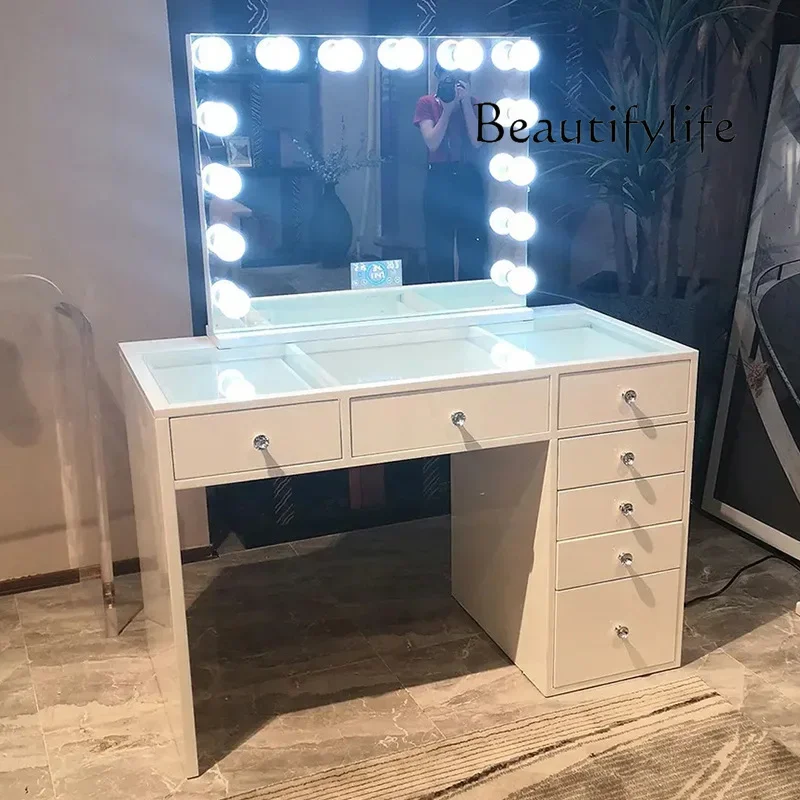 Q Fashion light touch screen lighting integrated dresser chest storage bridal shop makeup table bedroom dedicated