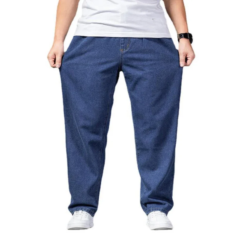 

Spring Autumn thick-legged big trousers wide trousers jeans men's straight loose wide-leg large size 36 38 46 44 42 denim jeans