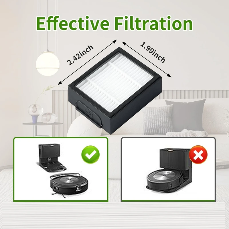 ملحقات قطع غيار ABUD متوافقة مع Irobot Roomba Combo I3+ I5+ J5+ مكنسة كهربائية روبوتية وفرشاة دوارة ومرشحات