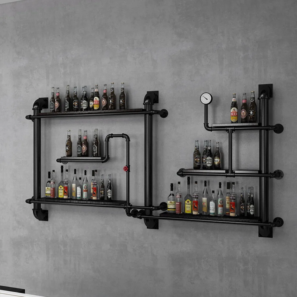 Customized: Industrial Style Decorative Wall Shelf, Wall Mounted Bracket, Wall Hanging Wall, Layered Partition Wrought Iron Wate