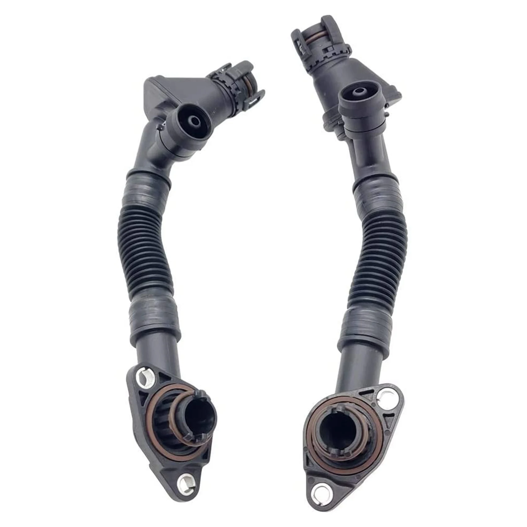 2PCS Crankcase Vent Hose Left and Right for -BMW X5 X6 F01 F02 F07 F10 F12 F13 550I 650I 11157646086 11157646087