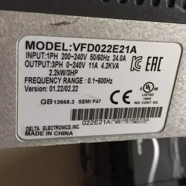 

1 шт. новый Vfd022e21a 2,2 кВт 220 В ускоренный фирменный оригинальный спот