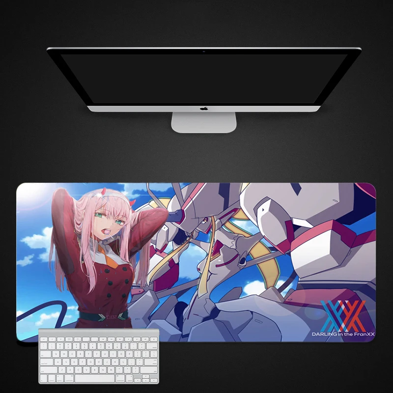 Anime Zero Two Mousepad Large Gaming Mouse Pad Gamer Darling In The Franxx Mouse Mats Carpet Cute Keyboard Computer Desk Mat