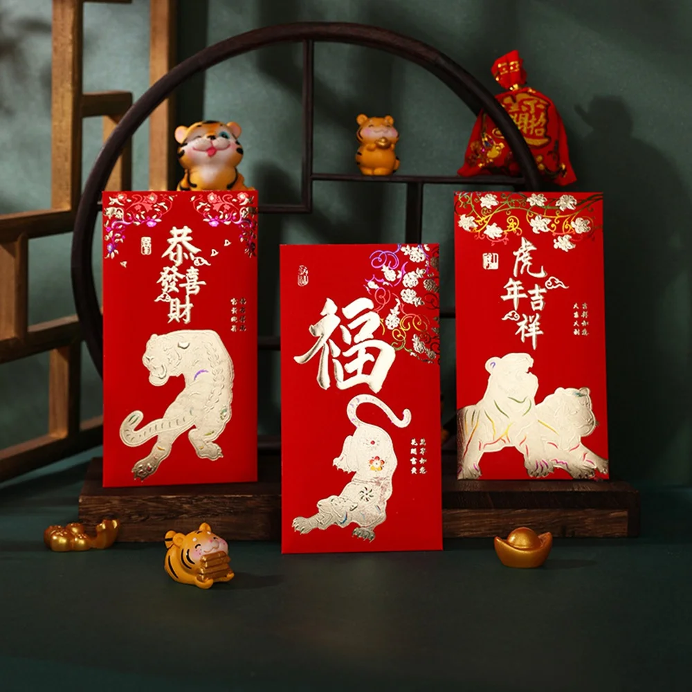 36 Pcs Chinese Red Envelopes, New Year Hong Bao Envelopes With Classical Chinese Patterns, Lucky Money Pockets