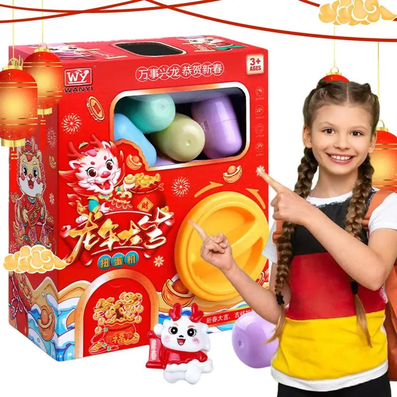 Vending Machine Toys Chinese New Year Children Mini Claw Machine Toys Lucky Egg Twisting Machine Toy Gift for Boys Girls