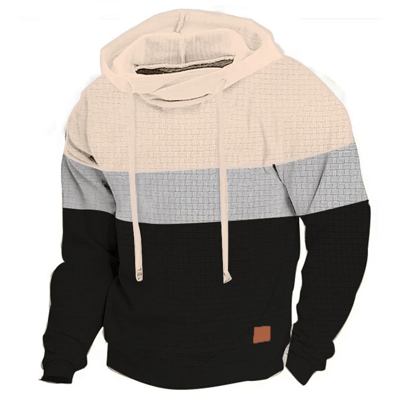 Men\'s Hoodie Pullover Sweatshirt Hooded Color Block Drawstring Sports & Outdoor Casual Streetwear Sportswear Basic Fall Winter