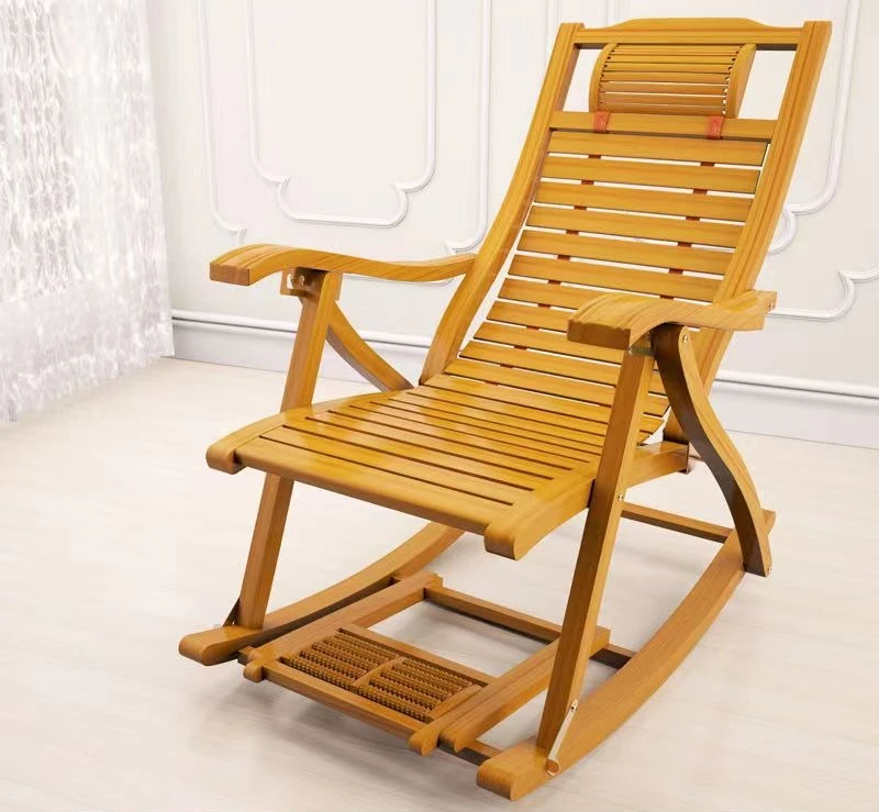

Bamboo recliner, folding, adult, rocking, household, lunch break, lazy, elderly, balcony, leisure