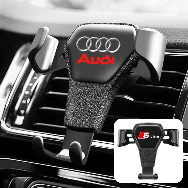 Gravity ABS Vehicle GPS Mobile Phone Holder Car Accessories For Audi A7 A3 A4 A6 A5 Q5 A1 Q7 Q3 Q4 TT SQ5 RSQ3 RSQ8 S3 S4 RS5 RS