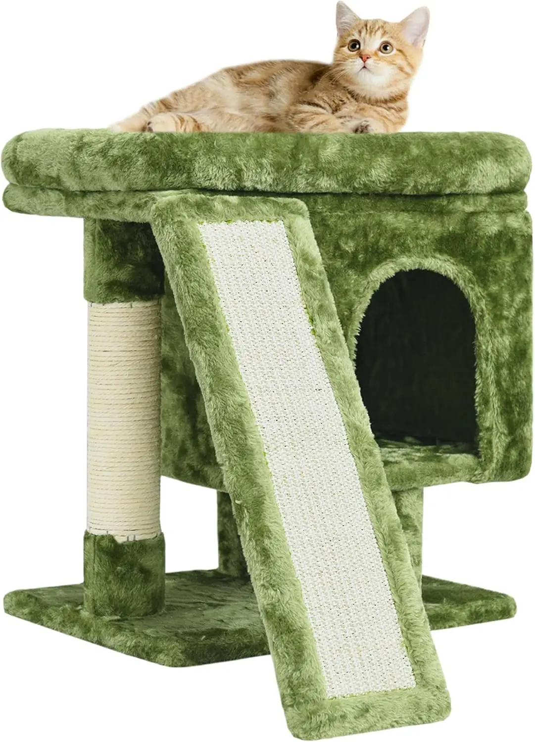 

YANDLVY Small Cat Tower for Cats, Cute Cat Tree for Indoor Cats, Kittens Condo with Scratching Post and Board, Cat Cave