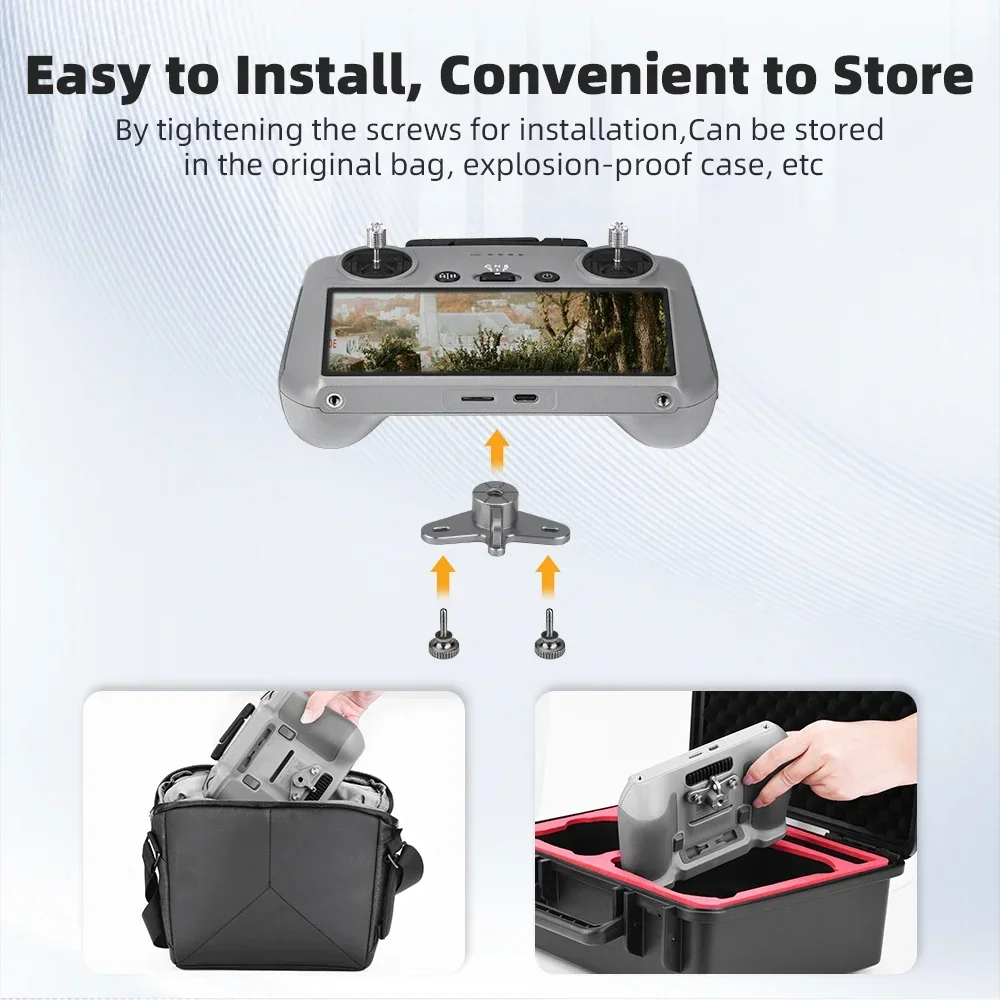 Flymile จักรยานยืนสําหรับ DJI Mini 4 Pro/Mini 3 Pro/Air 3/Mavic 3 Drone RC/RC 2 รีโมทคอนโทรลขี่จักรยานอุปกรณ์เสริมการถ่ายภาพ