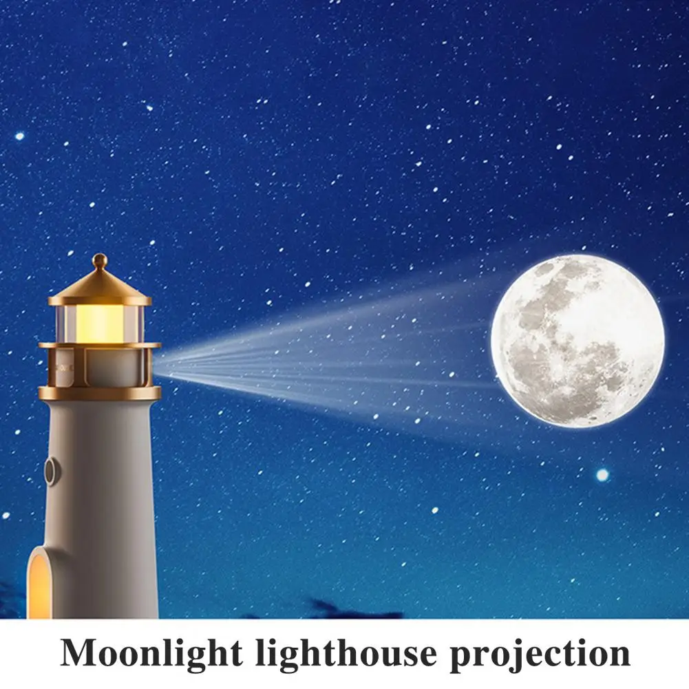 1 Set Mond Lampe Projektor Einstellbare Helligkeit LED Nachtlicht Fernbedienung Timer Funktion Leuchtturm Nachtlicht Tisch Dekor