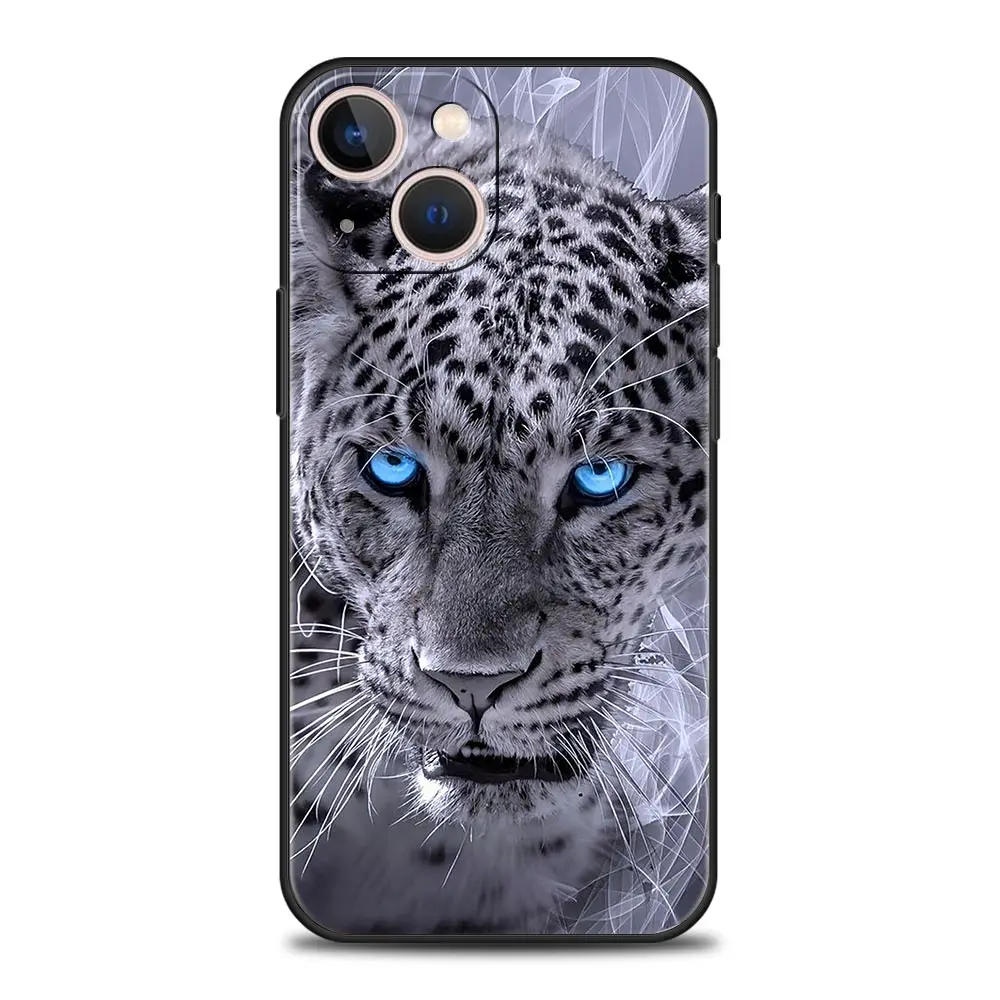 Tigre Wolf Lion Animal Phone Case For iPhone 16 13 15 14 12 11 Pro MAX XR X SE XS 7 8 Plus Soft TPU Shell Cover