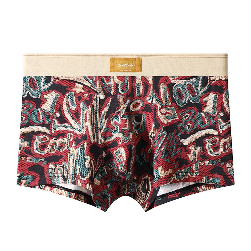 

Новые мужские трусы-боксеры с принтом, средней посадки, больших размеров, дышащие