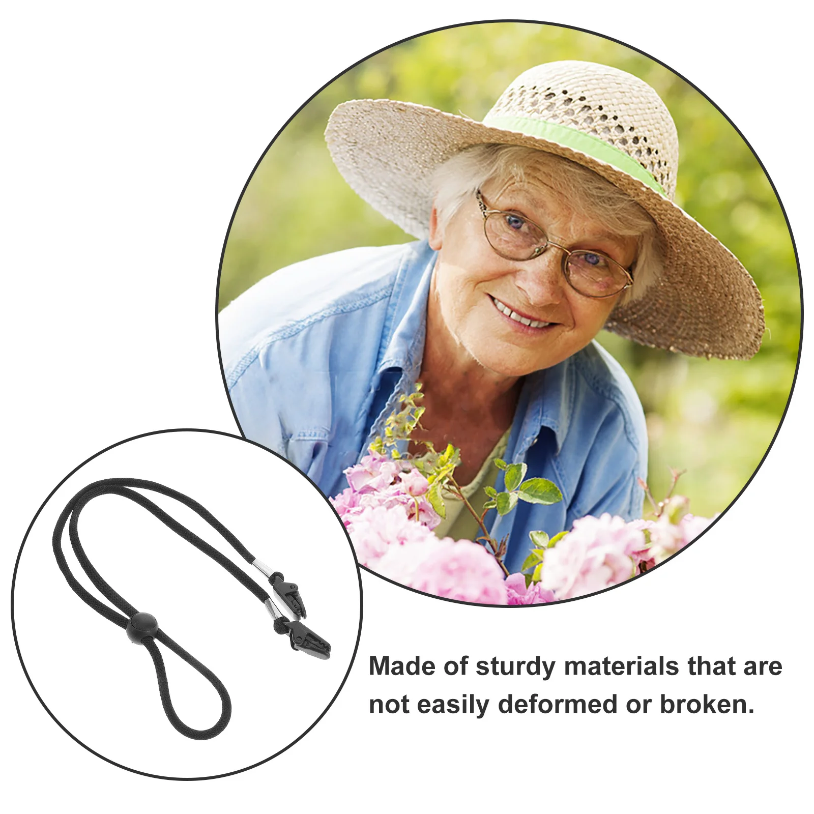 

5pcs 5 Pack Adjustable Hat Straps Cord Fastener Anti- Lost Flexible Chin Elastic Attachments Security Clips Cap Retainer