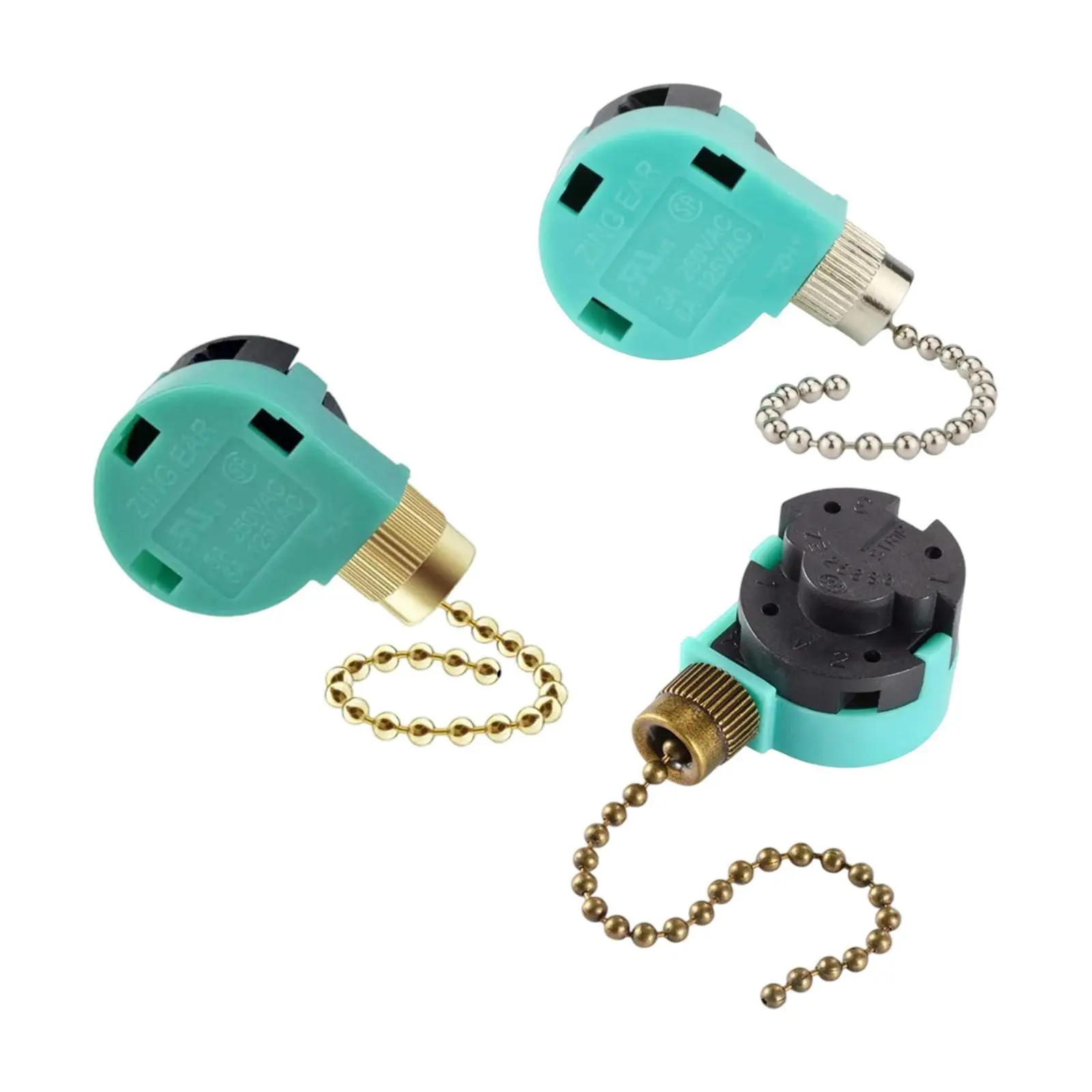 2x Fan Light Pull Switch Accessories with Beaded Chain Ceiling Fan Switch