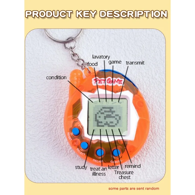 1 SZT./3 SZT. Przezroczyste Elektroniczne Zwierzaki Nostalgiczne 168 Zwierzaków w Jednym Wirtualnym Cyfrowym Cyber Nostalgicznym Zabawnym Zestawie Pixelowych Zabawek