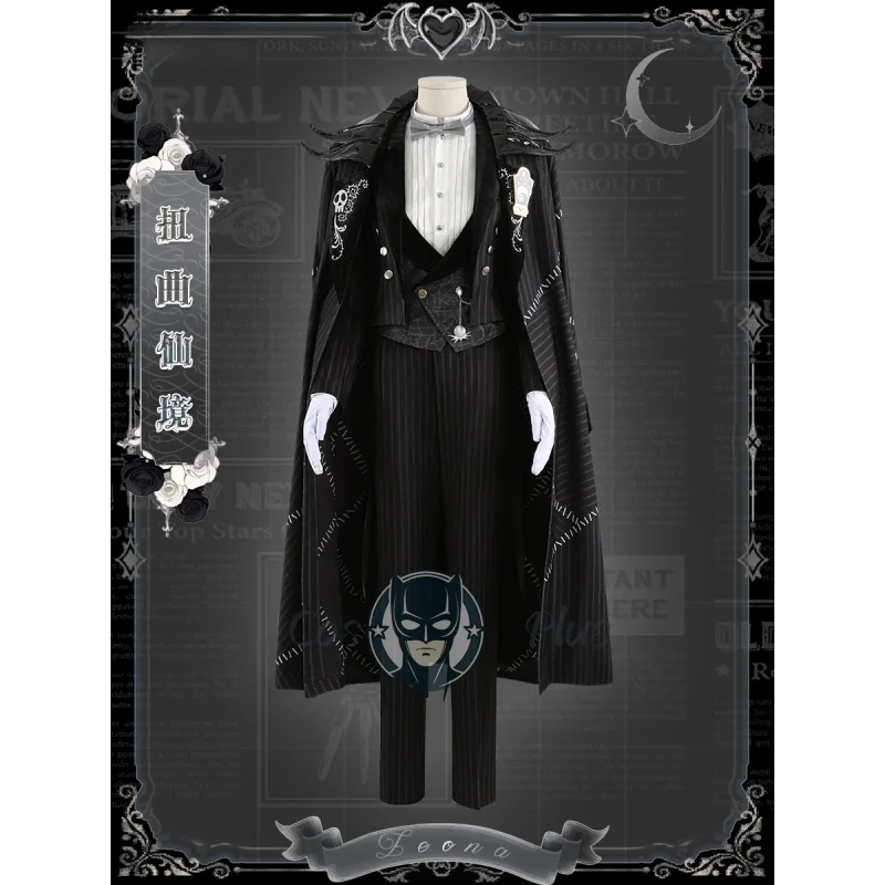 Juego Twisted-Wonderland ‌   Disfraz de Cosplay para adultos, traje de Anime Leona, capa, chaleco, uniforme, ropa de fiesta de disfraces de Halloween