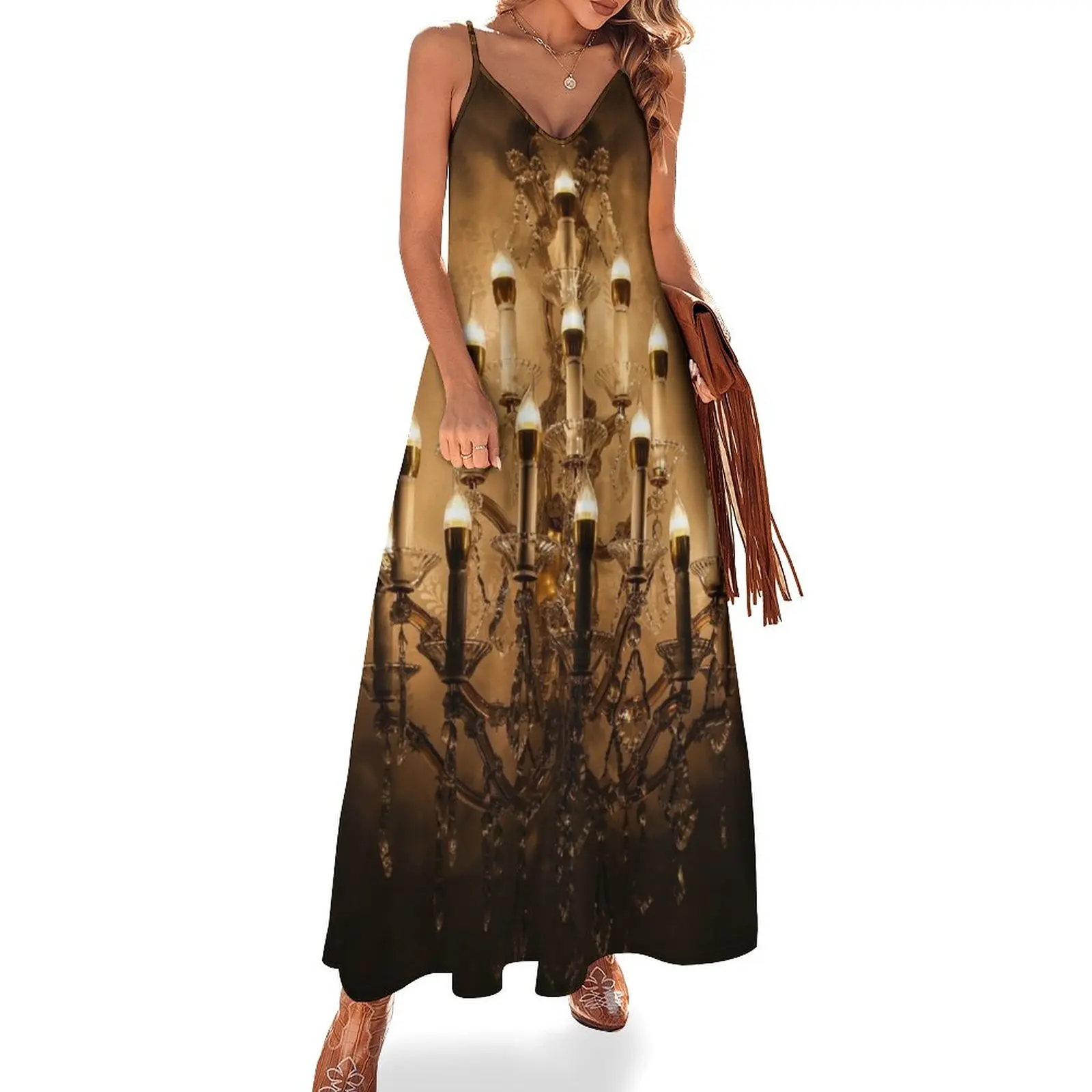 

Spooky Chandelier Sleeveless Dress summer dress women 2025 dress korean style luxury women's dresses luxury
