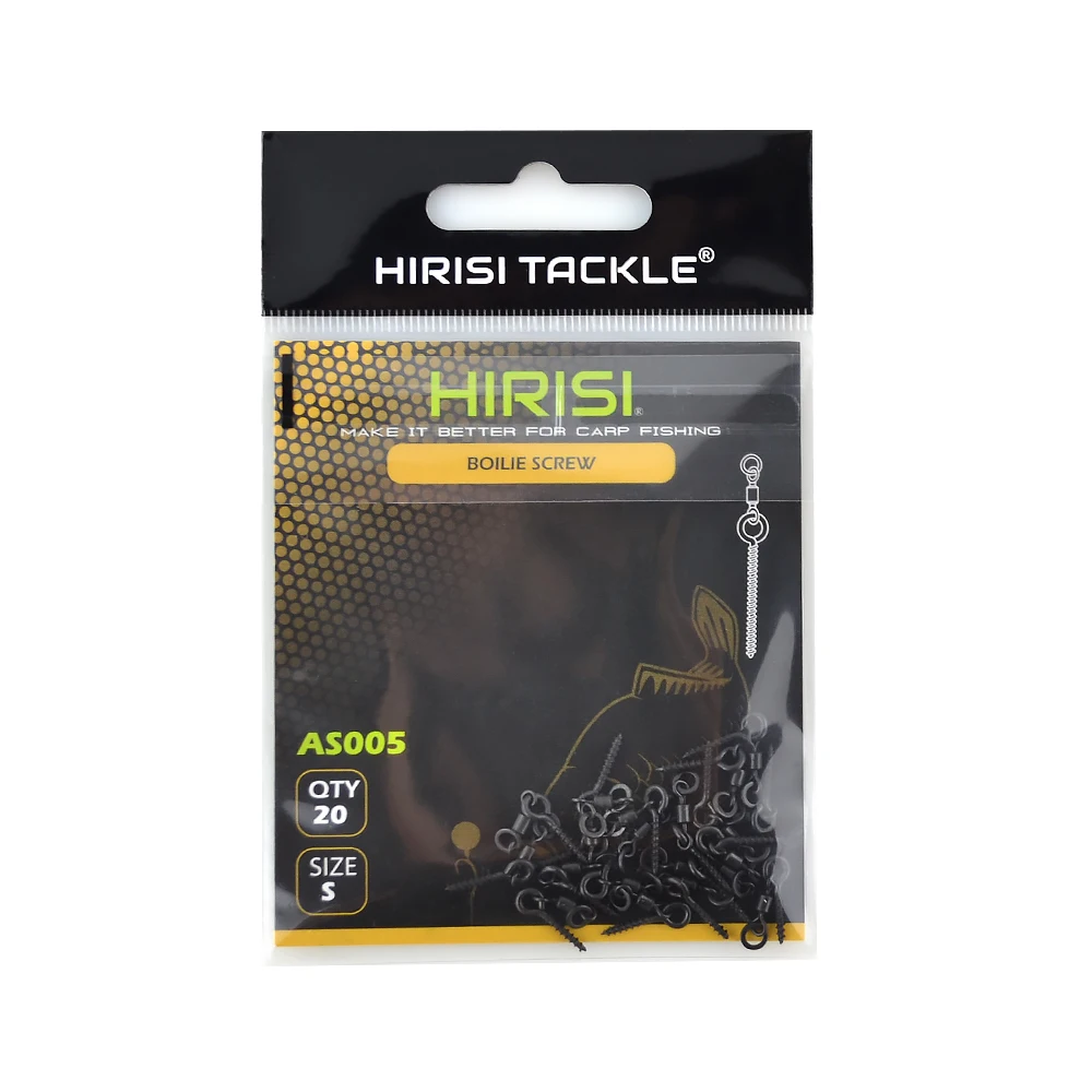 Vite Boilie da pesca alla carpa da 20 pezzi con anello girevole D-Rig Chod Rig Terminal Tackle