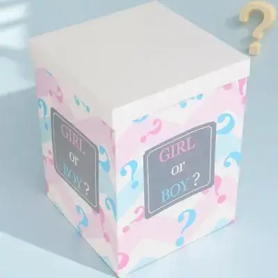 

1pcs Gender Reveal Balloon Box 30Cm X 40Cm Baby Shower Decor Paper Letter Container For Party Balloon Holder Birthday Graduation
