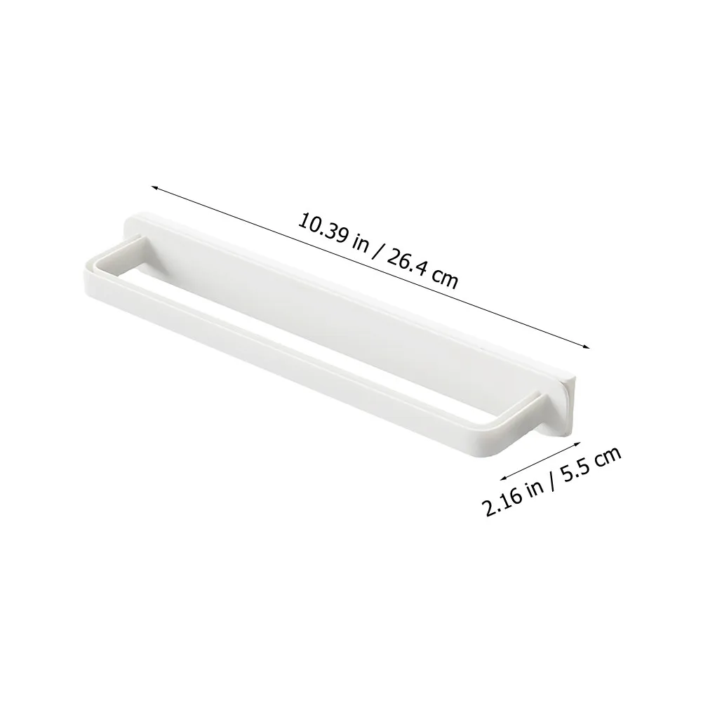 2Pcs Wall Mount Towel Rack Slide Rail Design Self Adhesive Push Pull Organizer Bathroom Kitchen Storage Towel Holder Modern