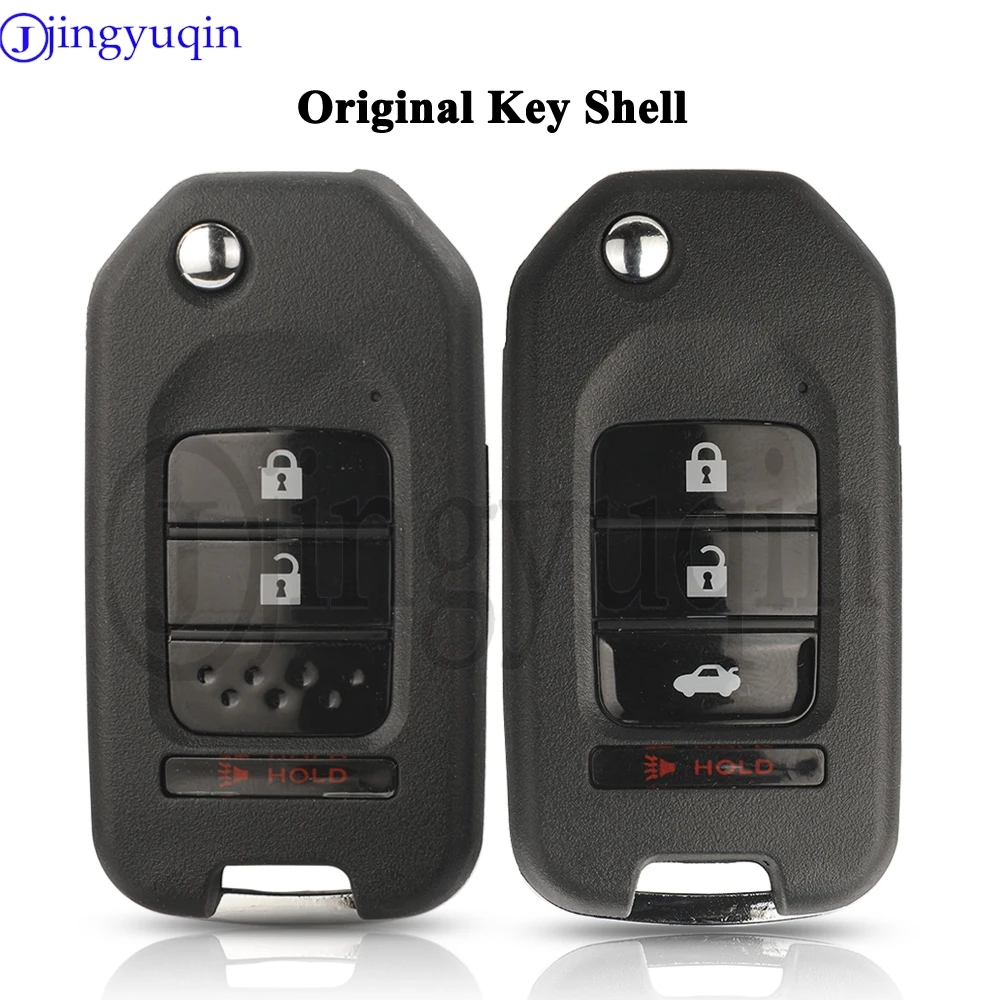 jingyuqin Original Remote Key Shell 3/4 Buttons Fob For Honda Accord Civic 2015 Fit XRV City Greiz Marina Wisdom Jazz Flip