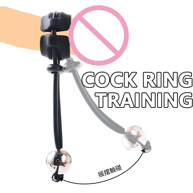 DIY Weight-bearing Cock Ring Drop Ball Penis Heavy Stretcher Penis Erection Enlarger penile training Pendant Sex Toys For Men