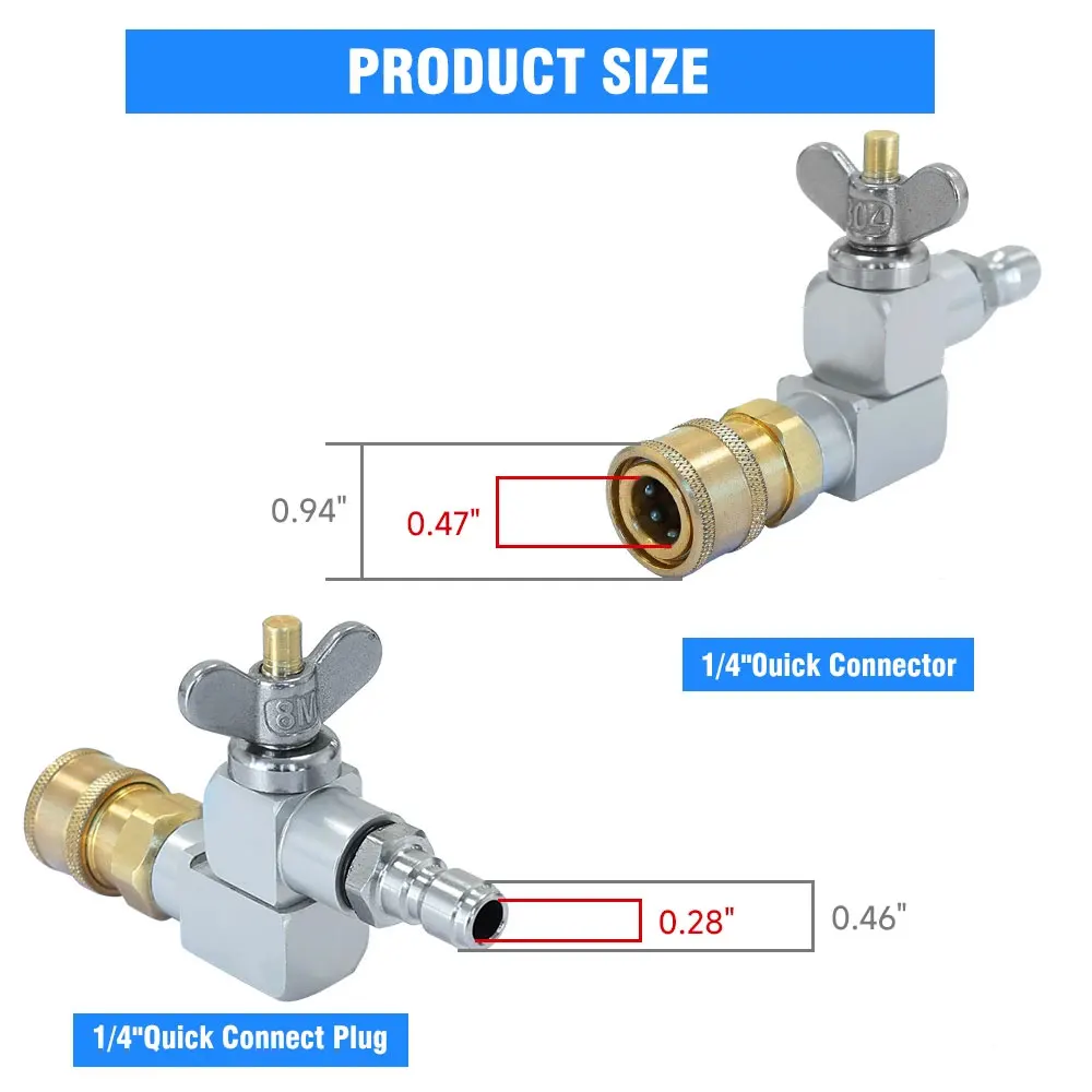 For M22-id14mm 1/4" universal quick-plug interface Karcher car wash high-pressure water gun extension rod 270° rotating nozzle