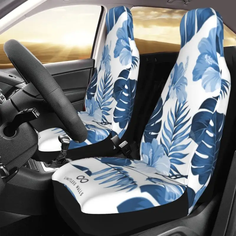 Leaf Art Pattern Car Seat Covers Pair of Auto Parts Front Seat Covers Car Seat Protectors Fits Most Printed Seat Covers