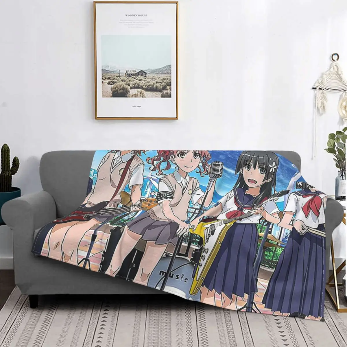 A Certain Scientific Railgun Anime Series Blanket Flannel All Season Railgun Throw Blankets For Bedding Travel Plush Thin Quilt