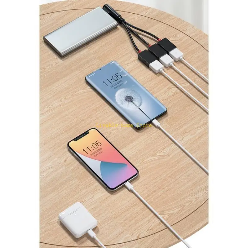

USB Power Splitter 1 Male to 3 Female USB 2.0 Adapter 1 to 3 USB Splitter USB Extension Cable USB multiport for Charging B46D